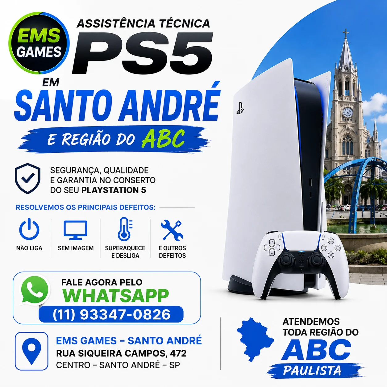 assistência técnica PS5 Santo André